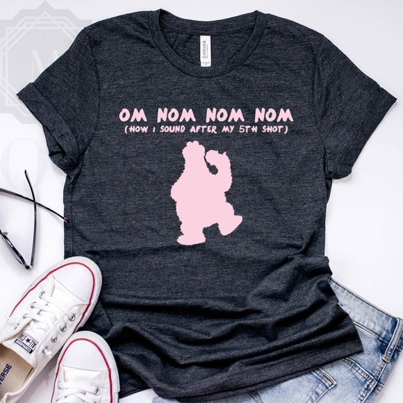 Cookie Monster theme Funny drinking Tee for Women - Picture 2 of 4